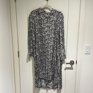 All Saints Black and White Shirt Dress